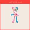 Cute Cartoon Color Blocked Rabbit Plush Toy Pendant With Stretchable Ears For Kids And Teens