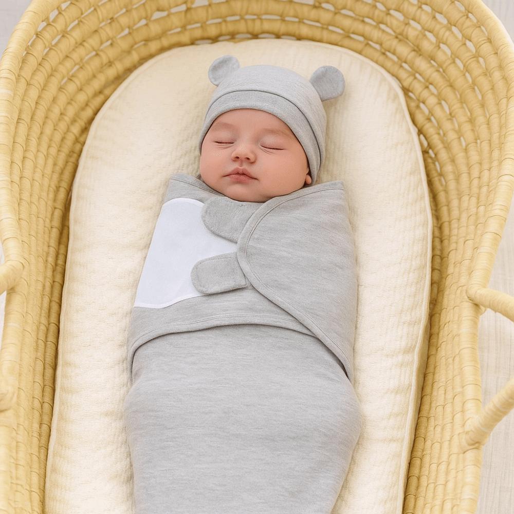 Cartoon Newborn Photography Blanket Animal Infant Swaddle Blanket Blanket Hat Set  Infant Care