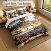 Adventure Journey Theme Personalized 3Pcs Bedding Set Custom Text & Name 1 Sheet 2 Pillowcases Household Bedding 1pc