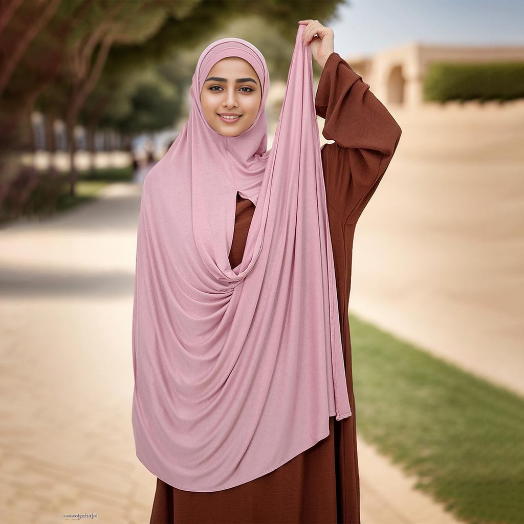 New Muslim Women Chiffon Hijab With Cap Bonnet Instant Chiffon Hijab Pinles Shawl Head Scarf Under Scarf Caps Cover Headwrap