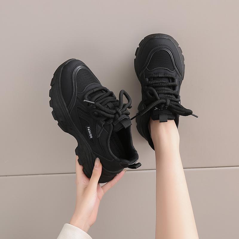 Kitchen Shoes New Chef Platform Dad Shoes Black Soft-soled Sneakers