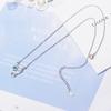 Fashion Cat Necklace Female Tide Simple Design Sense of Hundred Niche Blue Short Collarbone Chain Necklace Popular Jewelry Gift for Girlfriend