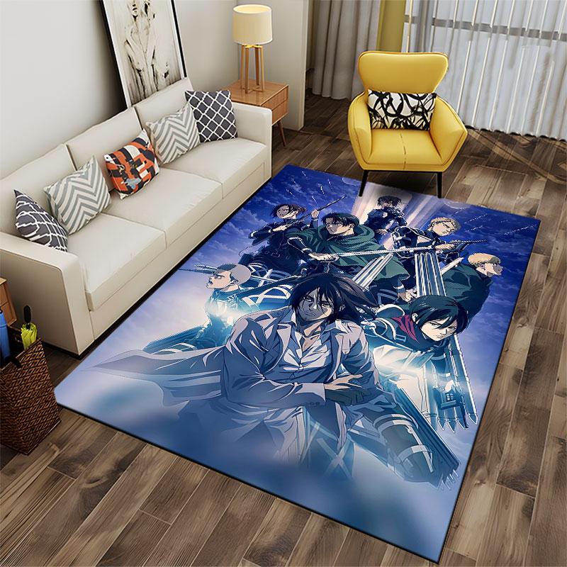 Anime Warrior Squad Design suitable as a non-slip mat for the living room or bedroom sofa