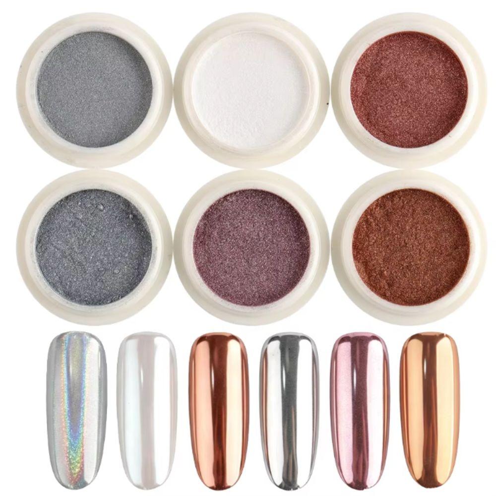 Gold Silver Mirror Nail Powder Rubbing Pigment Nail Art Decoration  Home Nail Design