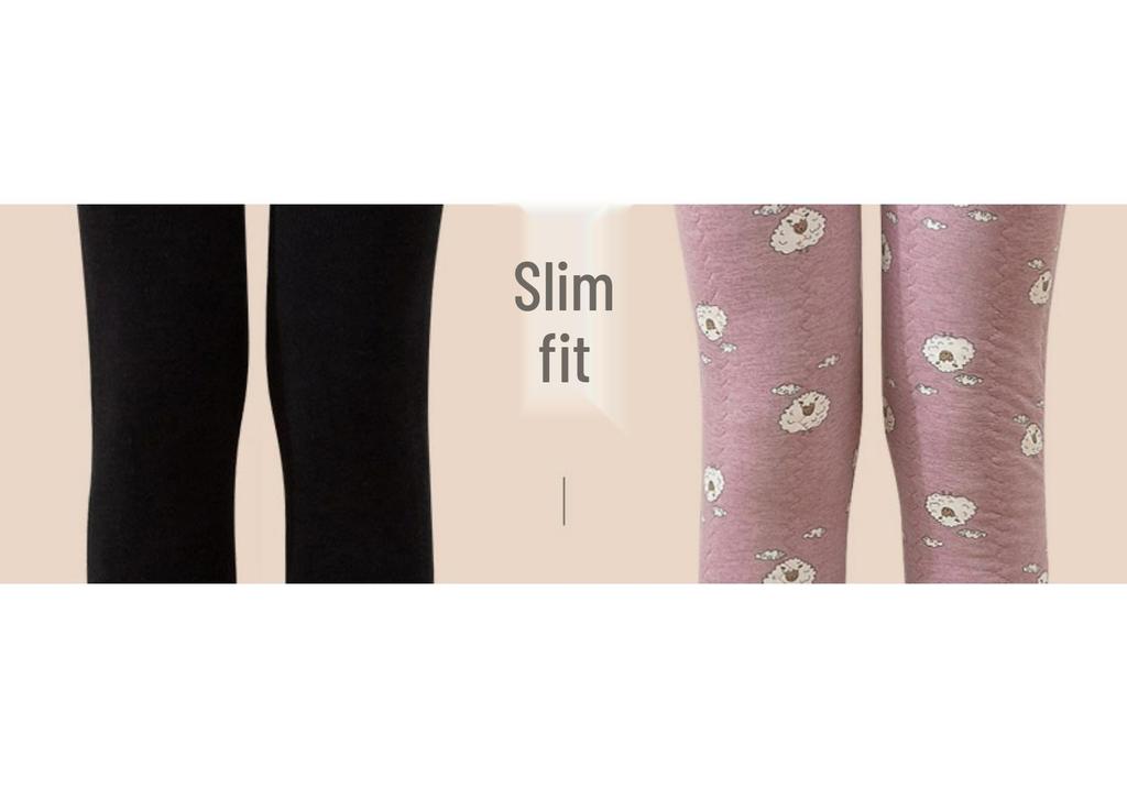 High-Waisted Women's Extra-Thick Fleece-Lined Thermal Wool Cotton Pants Plus Size