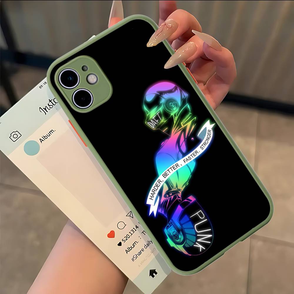 D-Daft Punk Band France For Silicone Matte Phone Case For IPhone 16 Pro Max 15 14 13 12 11 X XS MAX iphone 15pro max