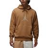 Jordan Essentials Holiday Alphanumerisches Logo Print Lässiger Kapuzenpullover mit langen Ärmeln, Fleece gefüttert, Herren, Braun FD7466-281