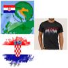 Croácia Croata MMA Bandeira Kick Boxing UFC Muay Thai Camiseta Símbolo Gráfico Distintivo Retro Vintage Impressão 3D Homens Mulheres Unissex Manga Curta Gola Redonda
