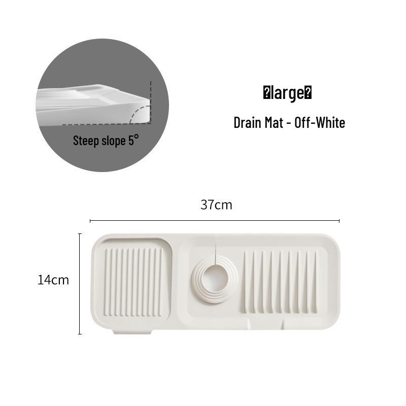 Morandi Silicone Faucet Drip Mat - Leak-Proof, Anti-Slip Kitchen Sink & Washstand Mat