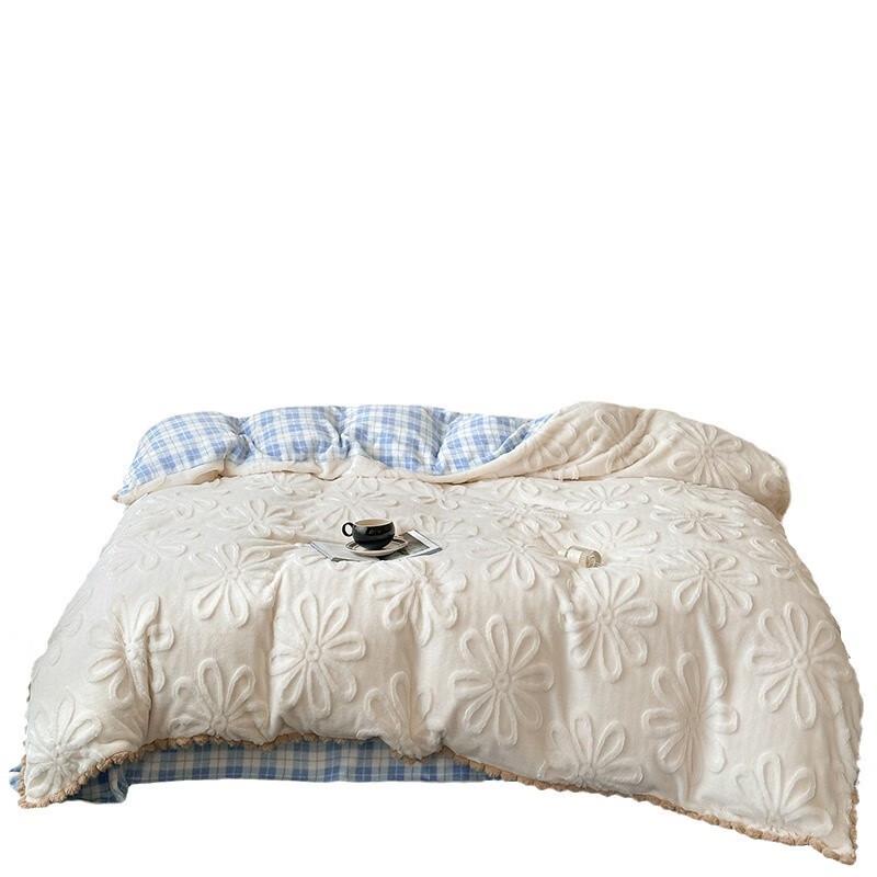 OEING Milk Velvet Bedding Set - Off-White Daisy