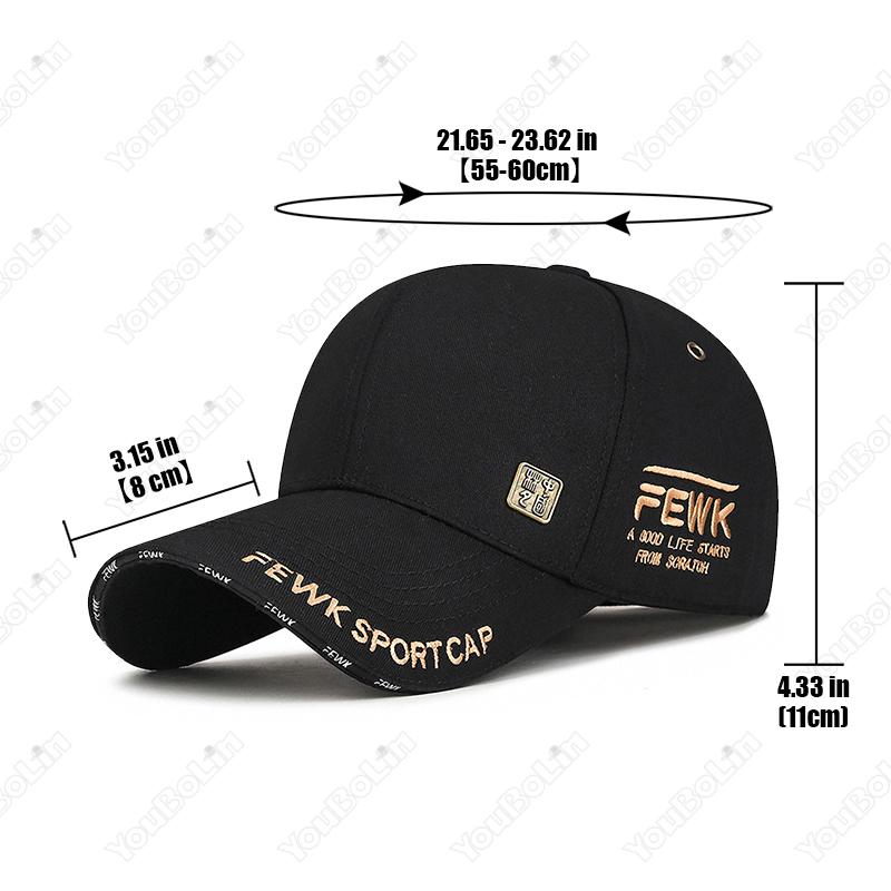 New Fashion High Quality Unisex Chinese Style Letters Embroidery Cotton Adjustable Baseball Cap Sun Hat Trucker Caps Dad Hats