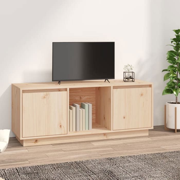 VidaXL TV Cabinet 110.5x35x44 Cm Solid Pine Wood 814339