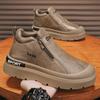 Breathable High-top Zipper Outdoor Casual Sports Autumn Shoes Lightweight Mesh Fashion Non-slip Casual Thick Sole Jogging Shoes