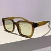 Luxury Brand Designer Classic Vintage Square Sunglasses Women For Men Olive Green Sun Glasses Trendy Punk Popular Travel Shades