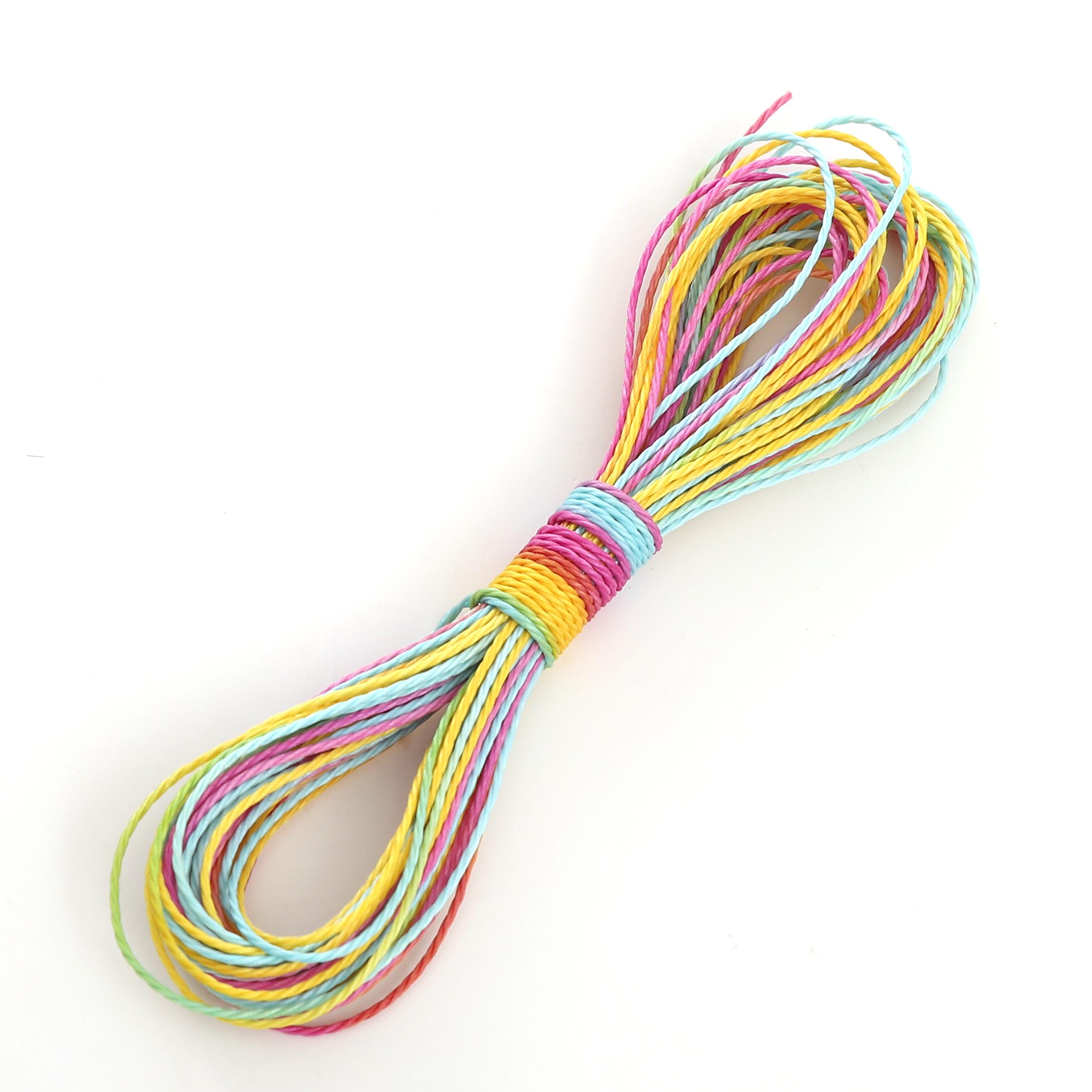 

10 метров кожаный шнур вощеный шнур хлопковая нить шнурок ремешок веревка для изготовления ювелирных изделий DIY браслет принадлежности 25