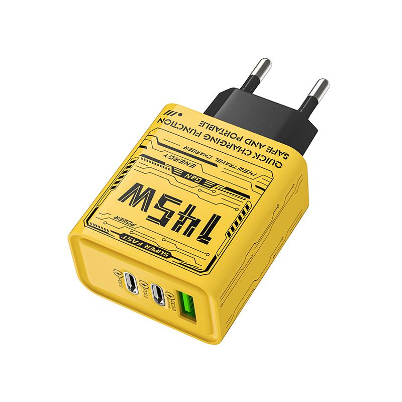 New 145W Fast Phones Charger PD USB Charger Quick Charge Adapter For iPhone Samsung  3 Ports EU/US/UK Plug Wall Adapter