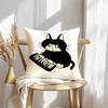 Katzenillustrationen Kissenbezug Weicher Plüsch Überwurf Kissenbezug Beidseitiger Dekorativer Kissenbezug Sofa Schlafzimmer Heimdekoration