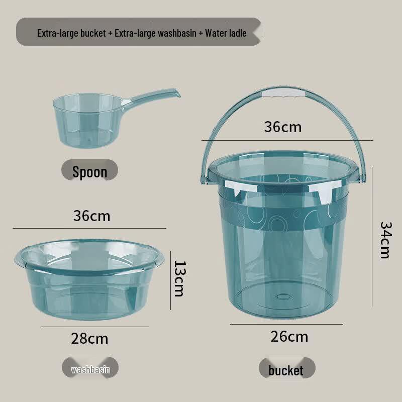 ZISIZ Extra Large Transparent Multi-Purpose Bucket with Lid