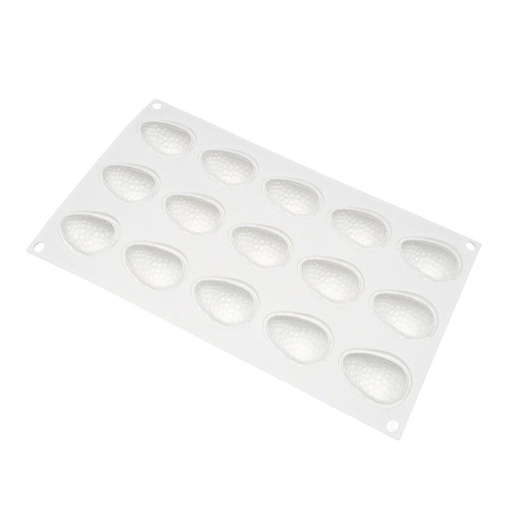 Silicone Cake Molds 15-Cavity Strawberry Shape Mousse Cake Baking Mold Reusable Non-Stick Bakeware Food Making Cooking Tool For