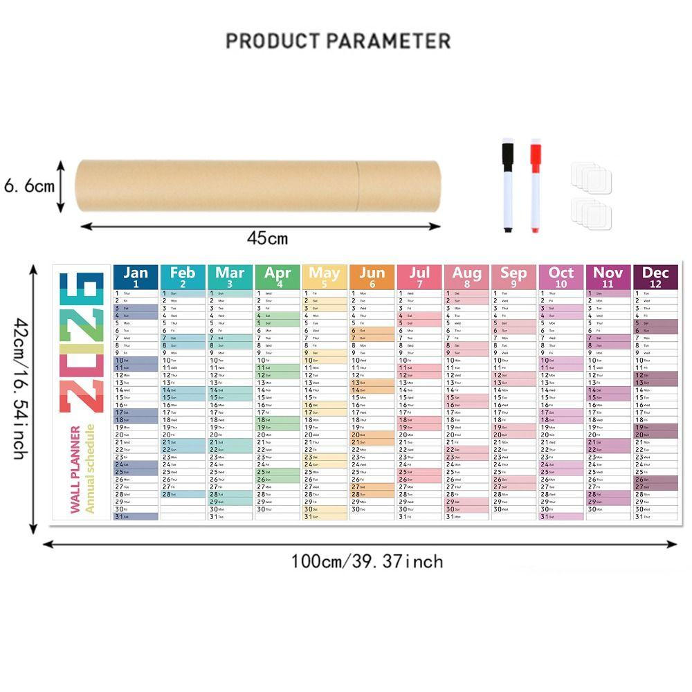 Large Size Full Year Calendar Dry Erase Wall Calendar Hot 365 Day Calendar  Wall