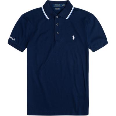 Polo Polo de Algodón Bordado con Letras de Manga Corta para Hombre tops 710791505-003