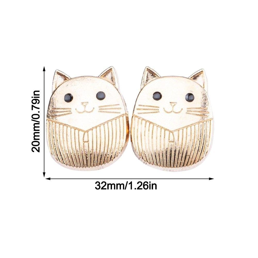 New Cartoon Cat Jeans Buttons Fixed Waist Tightening Tool Waist Buckle Adjustable Pants Pins Scarf Fastening