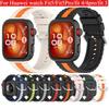 Double Color Vertical Stripe Silicone Strap For Huawei Watch Fit5/Fit5Pro/fit 4 / 4pro / Fit 3 Watch Band Breathable Wristband Sport Replacem