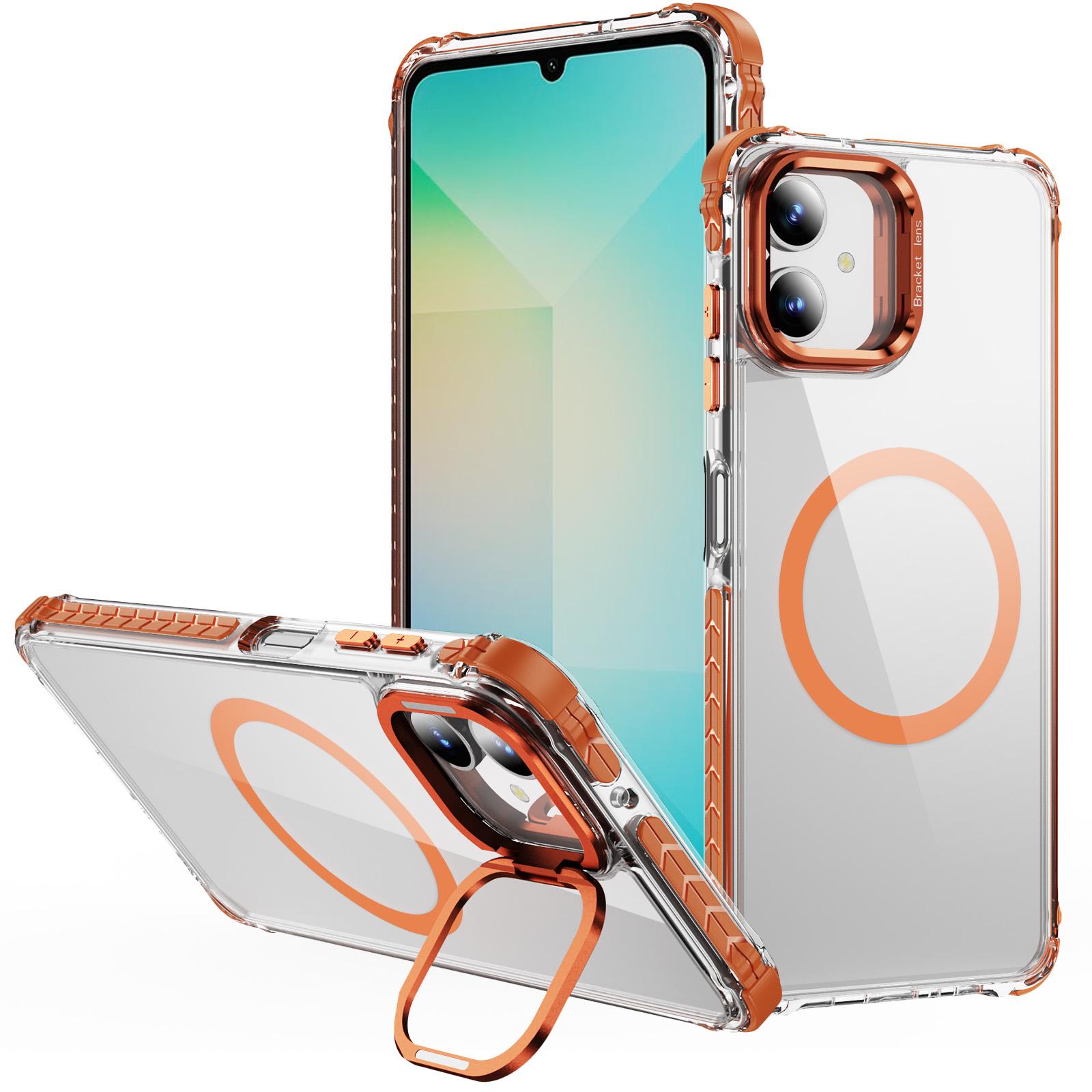 

Для Samsung Galaxy A05 4G Прозорий чохол для телефону з підставкою-кришкою для камери, магнітний чохол B