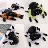 Gray Green Brown Spider Plush Doll With Short Hair For Bag Accessories And Gift Ideas For Girls