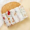 Kangobaby #My Soft Life# 5 Pieces Pack Multi-Functional Bamboo Cotton Muslin Blanket Baby Burp Cloth Set