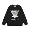 American Trendy Brand Casablanca Crew Neck Sweater Hoodie Men's Couple Ins Autumn and Winter Thickened Long-sleeved Women's T