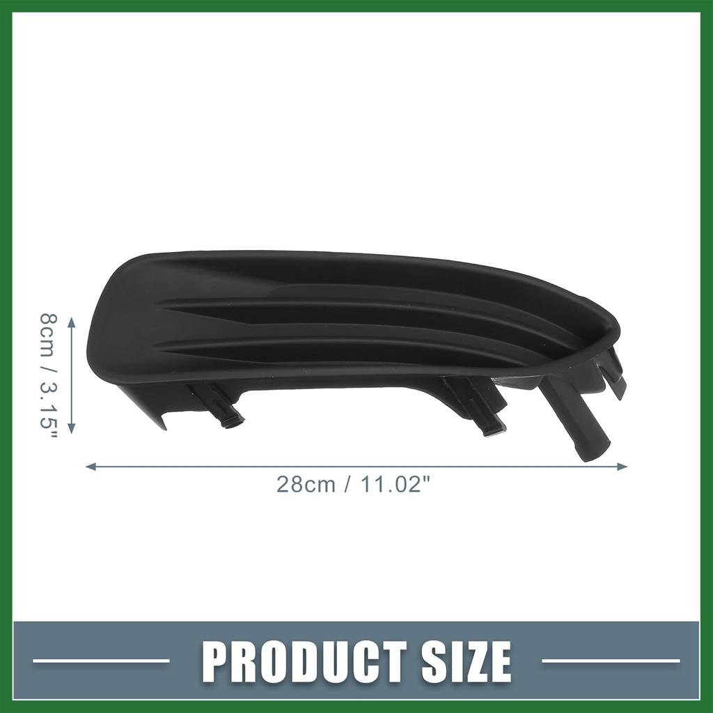 Motoforti Left Right Side Fog Light Grille Cover Trim NO.5212702070/5212802060 for Toyota Corolla 2003 2004 2005 Black 1 Pair Long-lasting