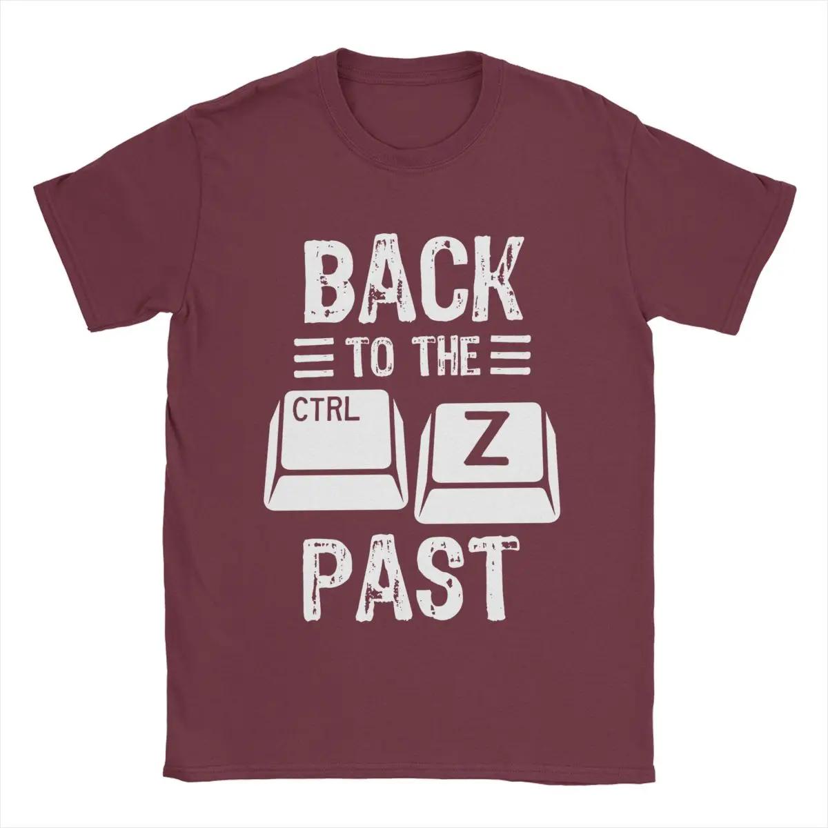 

Men Back To The Past T Shirt Pure Cotton Tops Crazy Short Sleeve Crewneck Tee Shirt New Arrival T-Shirt XXXXXL бордовий