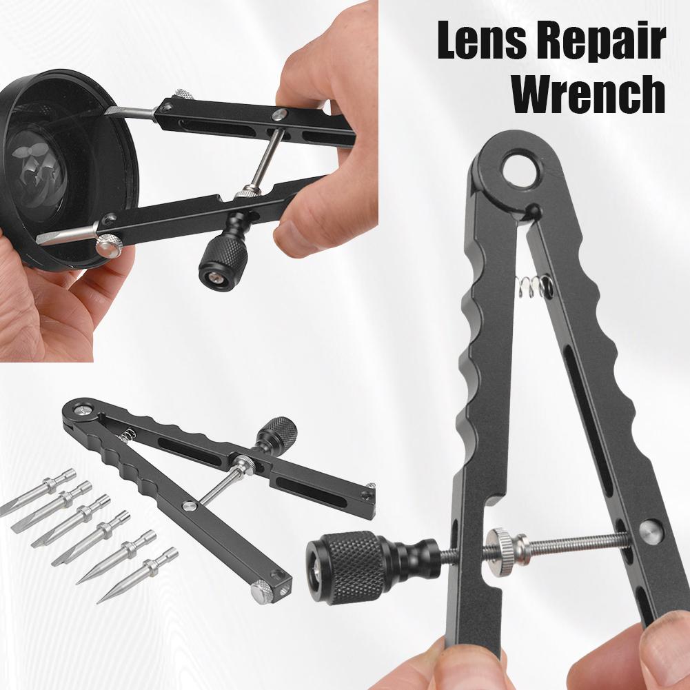 Lens Repairing Spanner Wrench 16-100mm with 3 Types Tips Maintenance Wrench Open Tool for Diameter 37mm-86mm DSLR Camera Lenses