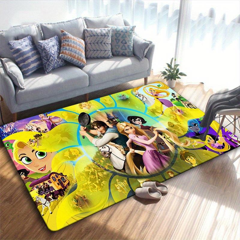 1pc Tangled Pattern Area Rug Soft Flannel Floor Mat for Living Room, Bedroom, Sofa Coffee Table Floor Mat, Machine Washable