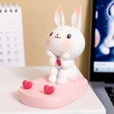 Creative Mobile Phone Stand Desktop Girls Cute Small Cartoon Ins High Value Cute Bunny Decorative Ornaments  Phone Holder