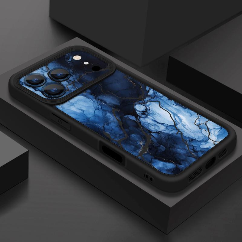 Colorful Marble Case For iPhone 17 Pro Max Case iPhone 16 15 14 13 Pro Max 11 17e 16e Shockproof Bumper Soft Silicone Phone Cover Cases
