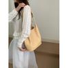 IELGY Large-Capacity Woven Tote Bag Lazy Commuter Portable One-Shoulder Bucket Bag
