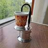 Single Tube Moka Pot 1 Cup 50ML Italian Coffee Maker Portable Coffee Brewer for Outdoor Parties Travel Camping