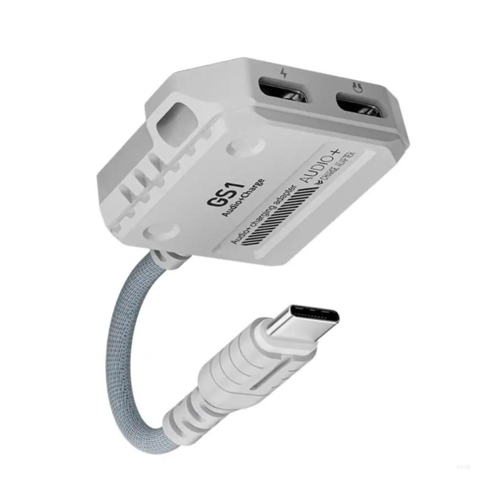 Type-C Interface 2 in 1 USB C Adapter 3.5MM Audio Adapter  Digital Accessories