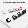 3D C63S Letters Rear Trunk Badge Emblem Decal For Benz W205 C Class C63 S AMG Car Styling Accessories Gloss Black Chrome