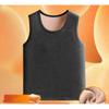 Men's Autumn and Winter Solid Color Sleeveless Warm Undershirt Middle-aged and Elderly Padded and Thickened Cold Bottoming Shirt