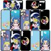 Hülle für iPhone 16 15 Xiaomi Redmi Note 14 13 12 11 Pro Max X 8 9 16e Samsung Galaxy S25 S24 S23 Moto G85 OPPO Huawei Sailor Moon Niedliche Katze Handyhülle