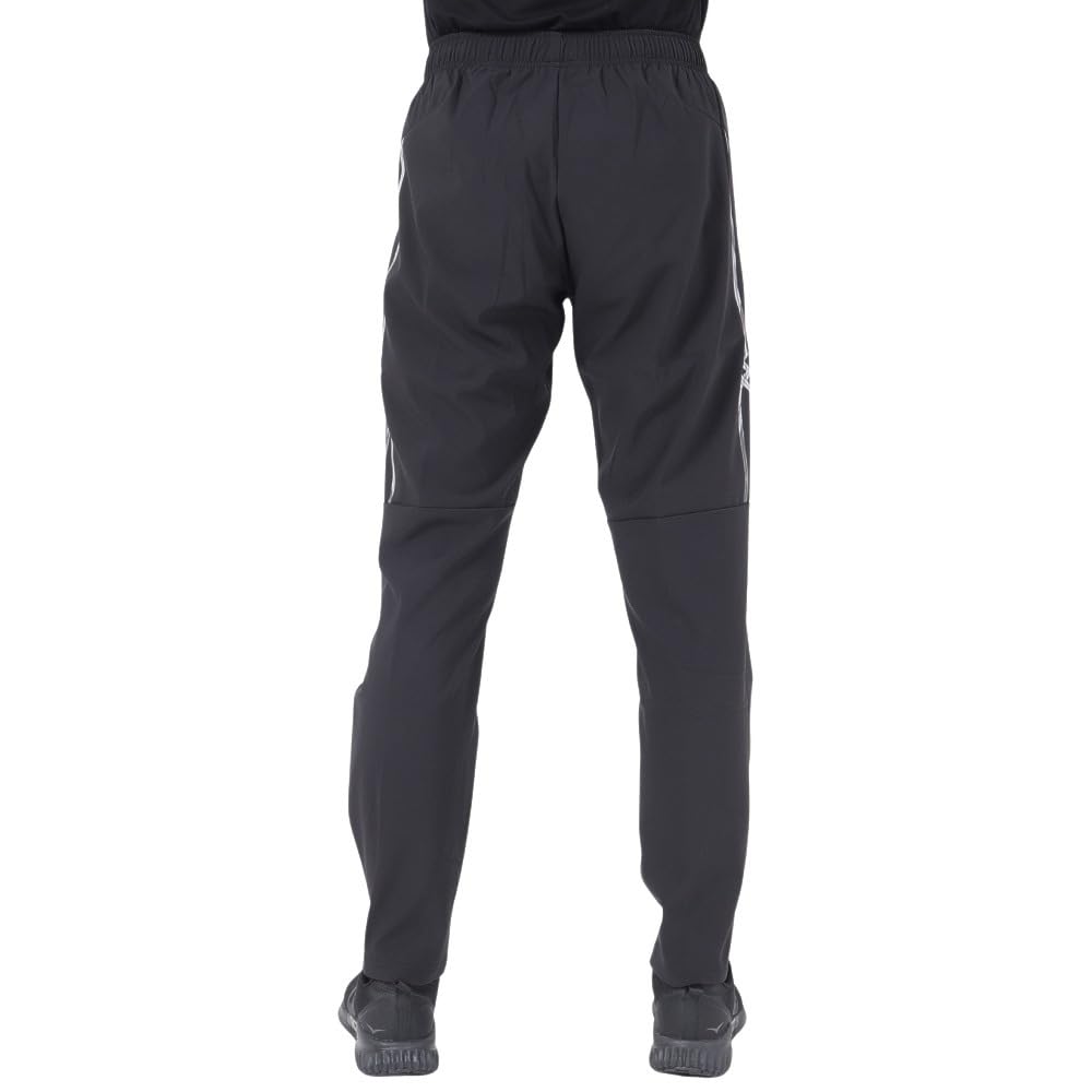 Mizuno Tech Shield Training XL Pants, Windproof, Stretch, Water-Repellent, MC-LINE 32MDA653, Black/Black,