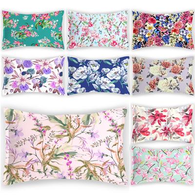 Blume Blume Kissenbezug Pastoraler Stil Satin Sommer Kühlender Kissenbezug Digitaldruck Kinder Studentenwohnheim Kissenbezug