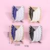 Geometric Letter Series Alloy Brooch Premium Light Luxury Niche Metal Badge Pin Jewelry