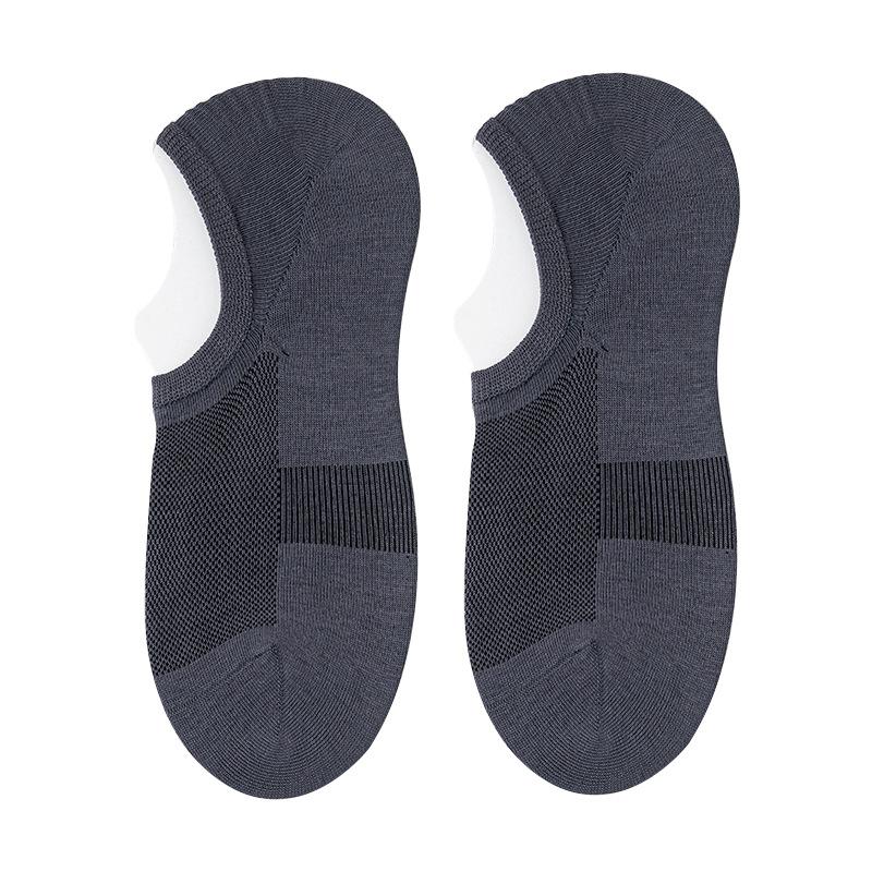 Men's Summer Pure Cotton Deodorant Wicking Mesh Boneless Invisible Heel Socks