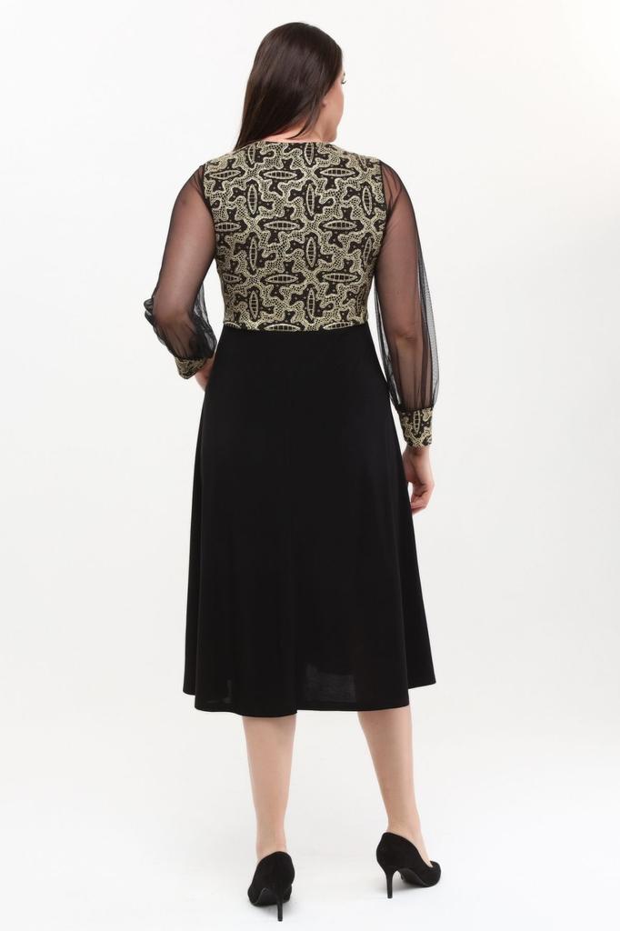 Women's Big Size Dress Medium Size Double Breasted Collar Sleeves Tulle Dress