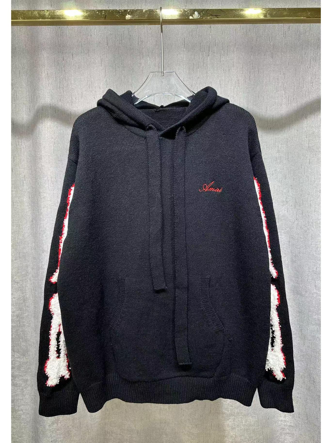 Мужской худи Amiri Осень/Зима с вышивкой, Килином на рукаве и буквами AMIRI Medium