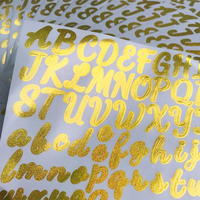 10 Folhas Adesivos de Letras Dourados com Glitter Kit de Adesivos Autoadesivos de Letras Números Alfabeto Dourado Prateado